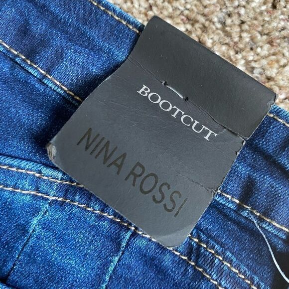 Nina Rossi Jeans Bootcut Long High Rise New Women’s Size 5 - Picture 8 of 10